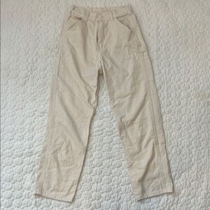 Women Cream Cargo Pants